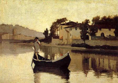 Giuseppe Abbati Arno near Casaccia oil painting image